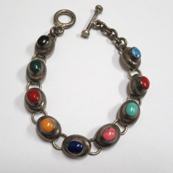 Jewelry - 925 Sterling Silver Precious Gemstone Bracelet